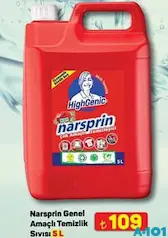 HİGHGENİC NARSPRİN GENEL AMAÇLI TEMİZLİK SIVISI 5 L